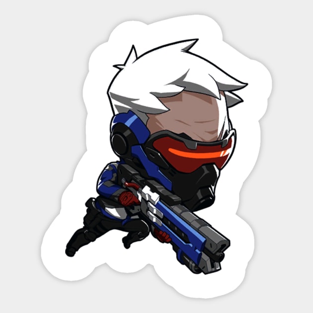 Soldier 76 Cute Spray - Overwatch Sticker by Bystanders